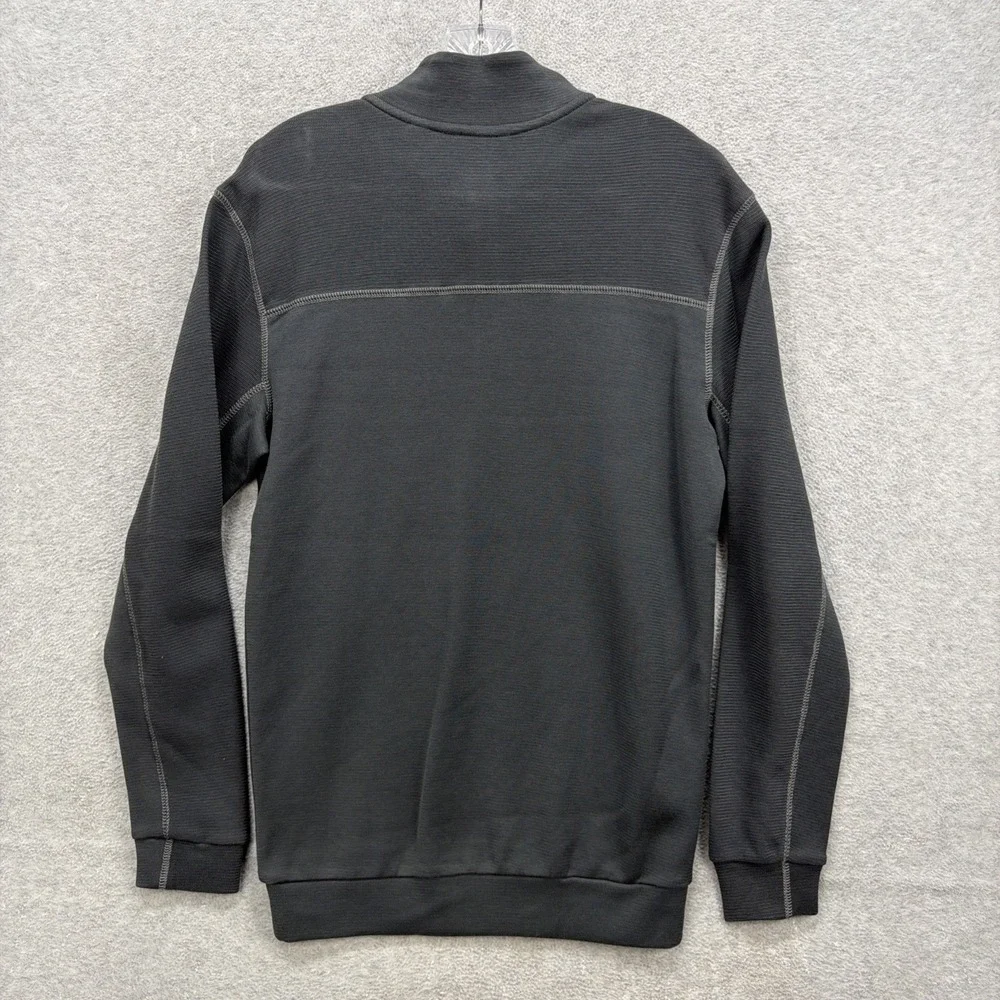 ROWM Sweater Shirt Men Small Grey Golf Casual Basic Henley 1/4 Snap T Sweatshirt